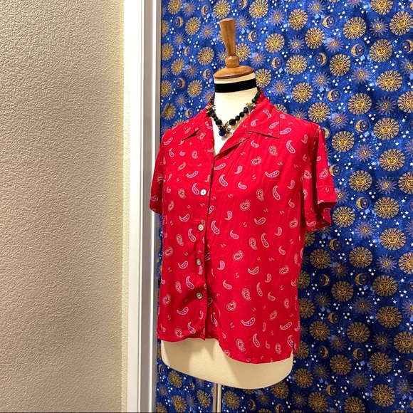 🌈 Amazing Vintage mini Paisley top - Picture 4 of 11